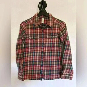 Women’s Patagonia 100% Organic Cotton Flannel Button Down Shirt Size 2